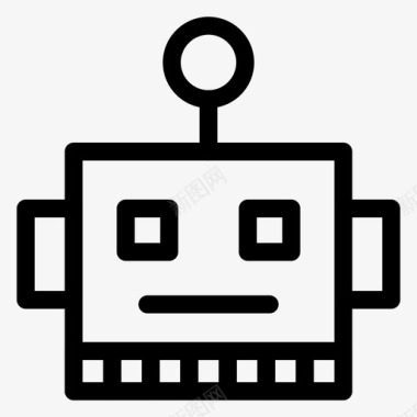 机器人表情符号技术图标图标