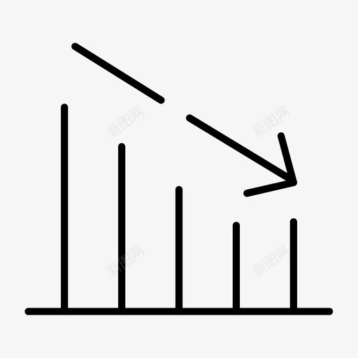 损失图表减少图标svg_新图网 https://ixintu.com 业务4差距缩小 减少 图表 损失 统计