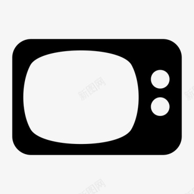 电视电子产品复古电视图标图标