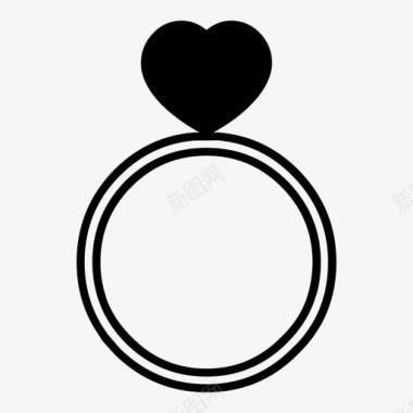 结婚戒指新娘爱情图标图标