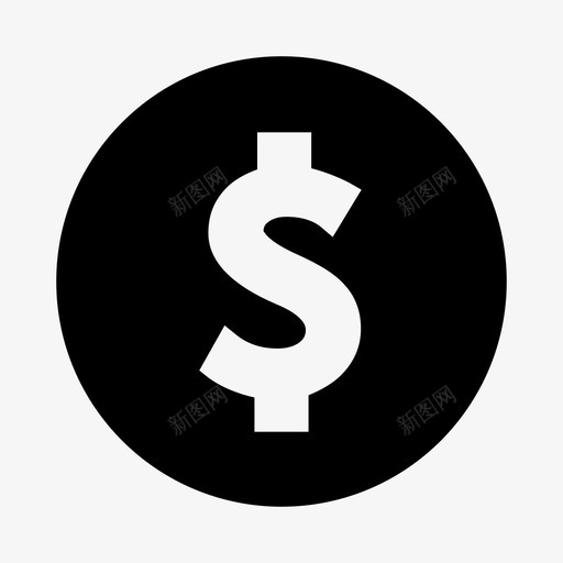 美元符号硬币钱图标svg_新图网 https://ixintu.com 硬币 美元符号 钱 钱字符号