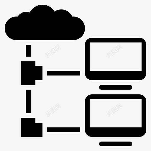 互联网连接云连接云网络图标svg_新图网 https://ixintu.com 云存储 云网络 云连接 互联网存储 互联网连接