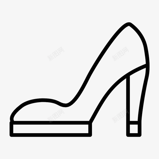 高跟鞋时装鞋类图标svg_新图网 https://ixintu.com 时装 鞋子 鞋类 高跟鞋