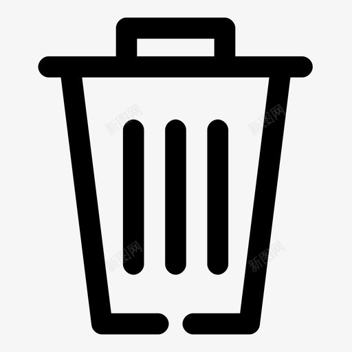 垃圾箱容器删除图标svg_新图网 https://ixintu.com 删除 回收 垃圾 垃圾桶 垃圾箱 容器 混合1格粗体