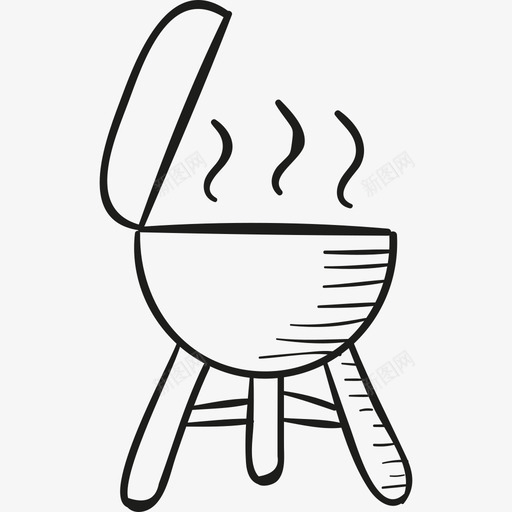有盖的烧烤食物家里的东西图标svg_新图网 https://ixintu.com 家里的东西 有盖的烧烤 食物