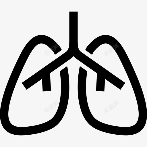 呼吸系统呼吸肺图标svg_新图网 https://ixintu.com 呼吸 呼吸系统 生物学概要 肺