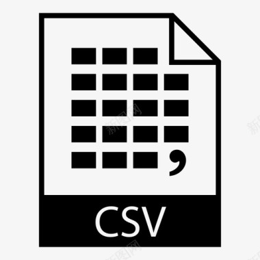 csv文件逗号分隔值文件类型图标图标