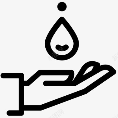 水护理清洁滴图标图标