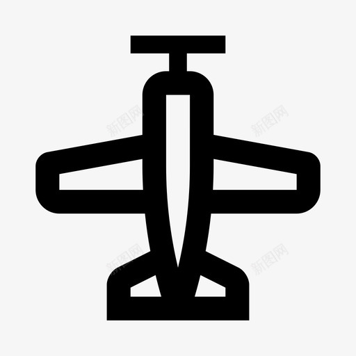 飞机玩具运输工具图标svg_新图网 https://ixintu.com 玩具 线路 运输工具 飞机