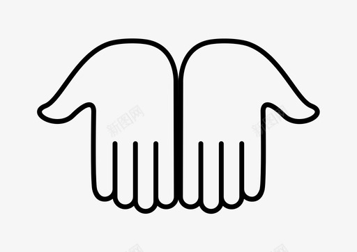 手给予感恩图标图标