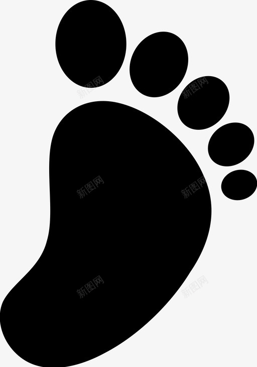 脚印婴儿脚婴儿印图标svg_新图网 https://ixintu.com 婴儿印 婴儿脚 脚印