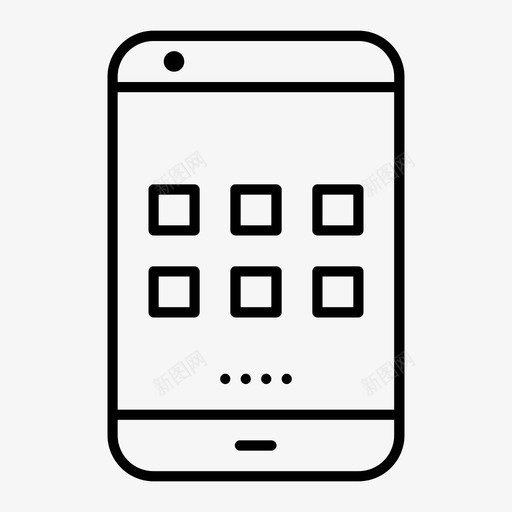 智能手机android设备图标svg_新图网 https://ixintu.com android iphone 手机 智能手机 触摸屏 设备