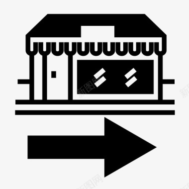 商店方向方向标志正确方向图标图标