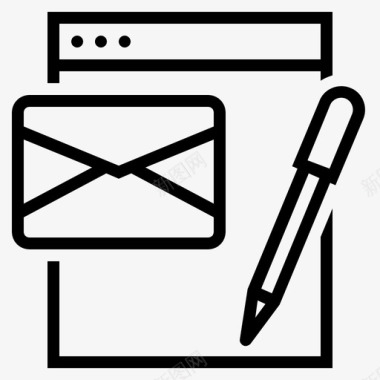 电子邮件撰写电子邮件创建电子邮件图标图标