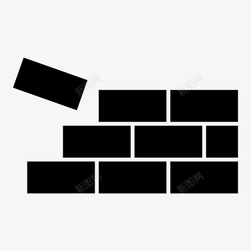 砖建筑墙壁图标svg_新图网 https://ixintu.com 墙壁 工作 建筑 砖