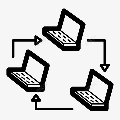 级联计算机开发人员图标svg_新图网 https://ixintu.com 团队 大数据 开发人员 级联 网络 计算机