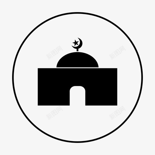 清真寺上帝祈祷图标svg_新图网 https://ixintu.com 上帝 清真寺 清真寺建筑 祈祷 精神
