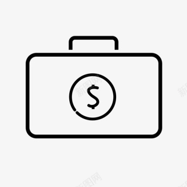 财务公文包货币袋图标图标