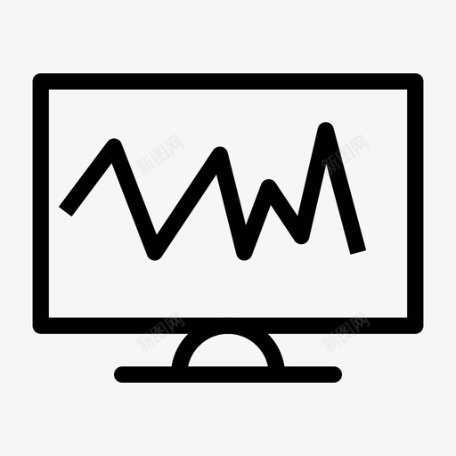 监视器lcd医疗图标svg_新图网 https://ixintu.com lcd 医疗 医疗线路图标 屏幕 监视器 脉冲