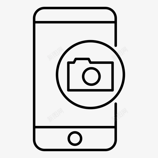 照相机应用程序手机图标svg_新图网 https://ixintu.com 应用程序 手机 摄影 智能手机 智能手机图标 照相机