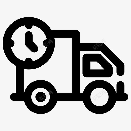 交货时间标志启动图标svg_新图网 https://ixintu.com 交货时间 卡车 启动 标志 物流3个空格加粗