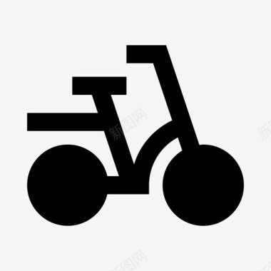 自行车滑板车运动图标图标