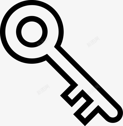 钥匙机密锁图标svg_新图网 https://ixintu.com 信任 基本线图标 安全 机密 钥匙 锁