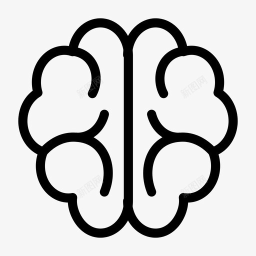 大脑头部医学图标svg_新图网 https://ixintu.com 医学 医疗线图标 器官 大脑 头部 思想