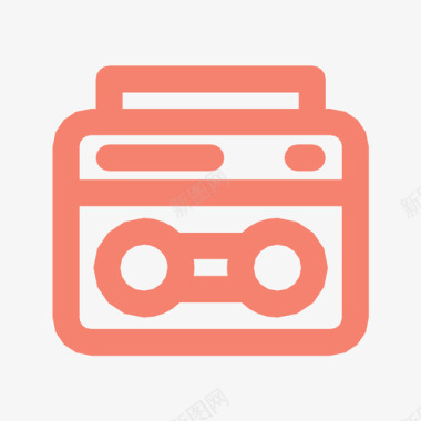 收音机音箱音乐图标图标