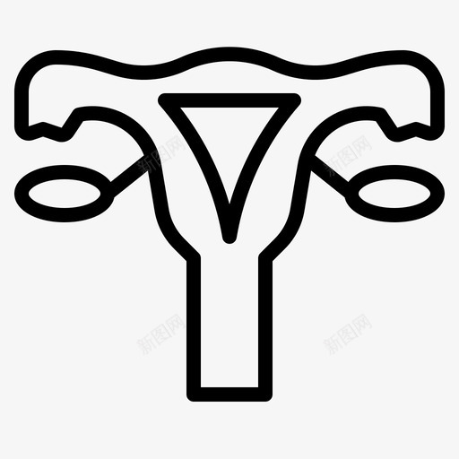 女性生殖系统子宫颈卵巢图标svg_新图网 https://ixintu.com 医疗卫生 卵巢 女性生殖系统 子宫 子宫颈