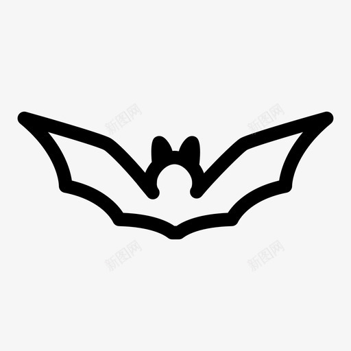 蝙蝠动物黑暗图标svg_新图网 https://ixintu.com 万圣节 动物 各种各样 夜晚 蝙蝠 黑暗