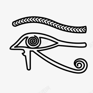 荷鲁斯之眼古埃及埃及学图标图标
