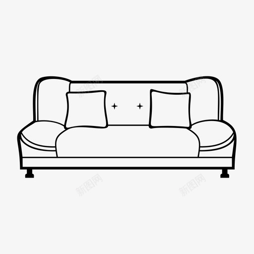 沙发家具椅子客厅图标svg_新图网 https://ixintu.com 客厅 椅子 沙发家具 躺椅