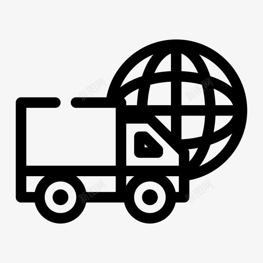 国际快递地球环球图标svg_新图网 https://ixintu.com 卡车 国际快递 地球 物流3大缺口介质 环球