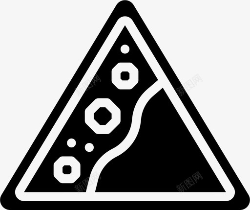 滑坡预警安全标志图标svg_新图网 https://ixintu.com 健康安全坚实 安全 标志 滑坡预警