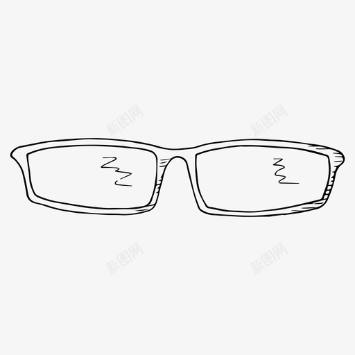 眼镜父亲节手绘图标svg_新图网 https://ixintu.com 手绘 父亲节 眼镜 素描