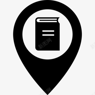 库映射pin地址书店图标图标