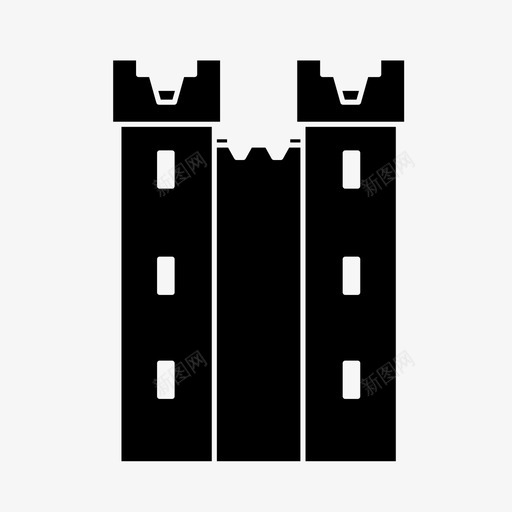 城堡要塞历史图标svg_新图网 https://ixintu.com 中世纪 历史 国王 城堡 要塞