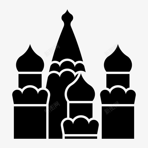 俄罗斯莫斯科圣巴兹尔大教堂著名建筑图标svg_新图网 https://ixintu.com 俄罗斯莫斯科圣巴兹尔大教堂 著名建筑