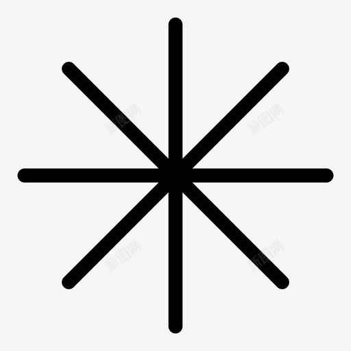 乘法代数星号图标svg_新图网 https://ixintu.com 乘法 代数 几何 数学 方程 星号