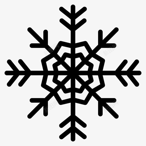 雪花寒冷冬季图标svg_新图网 https://ixintu.com 冬季 圣诞系列 寒冷 雪花