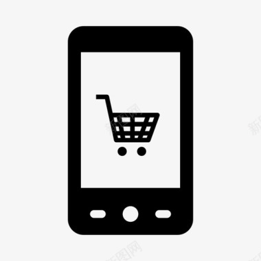 移动网上购物手机智能手机图标图标