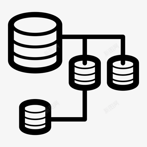 数据模型功能存储图标svg_新图网 https://ixintu.com 功能 大数据 存储 数据模型 结构