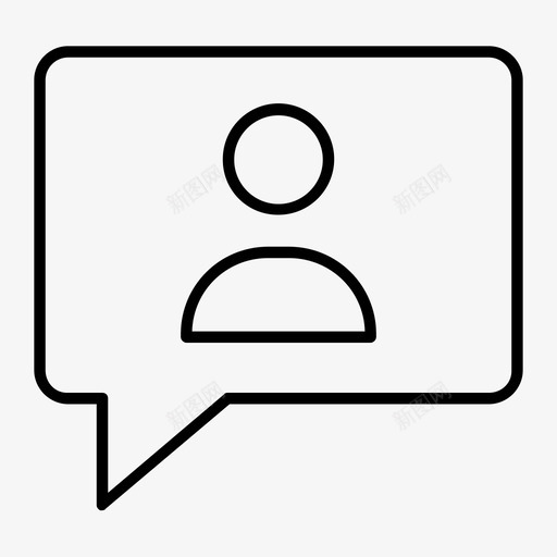 用户聊天对话语音泡泡图标svg_新图网 https://ixintu.com 对话 用户聊天 语音泡泡