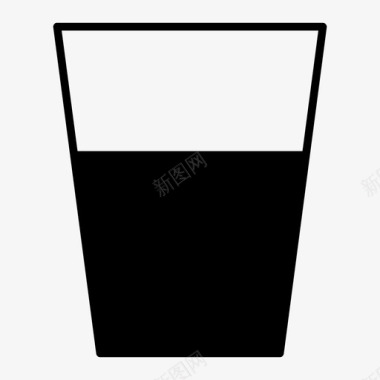 玻璃饮料水合物图标图标