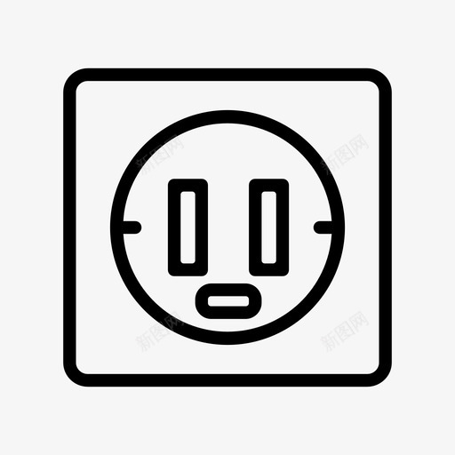 插座连接电气图标svg_新图网 https://ixintu.com 插头 插座 电气 连接