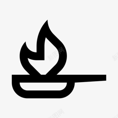 热锅烹饪煎锅图标图标