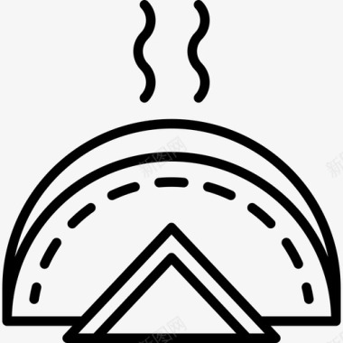 热的法吉塔食物餐馆图标图标