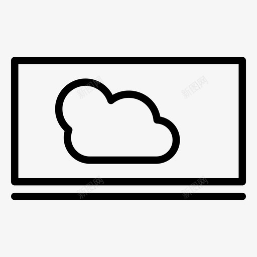 lcd云显示屏图标svg_新图网 https://ixintu.com lcd 云 屏幕 显示屏 联网 联网线路图标