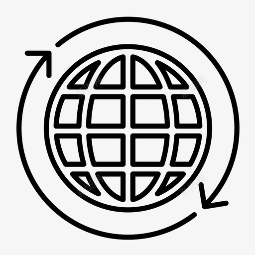 全球箭头全球各地数字世界图标svg_新图网 https://ixintu.com 全球各地 全球箭头 全球通信 国际商务 数字世界 项目管理线图标